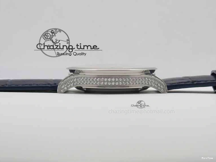 MIROTIME 0705 Portuguese IW3714 Diam ZF V2 1:1 Best Edition White Dial Blue Makers On Blue Leather Strap A79350 (Slim Movement) Stylish 7248